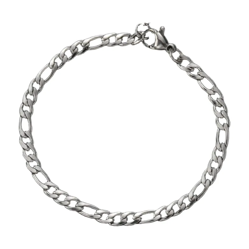 Pulsera de Eslabones Curb, Acero Inoxidable 316L, 4mm