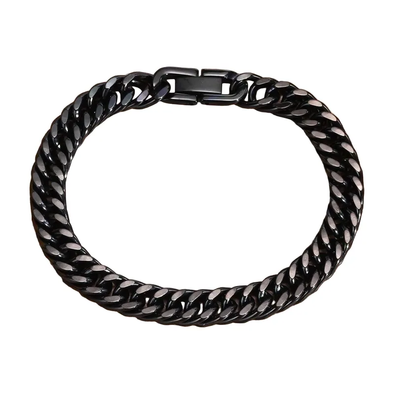 Bracciale a Maglie Cubane, Acciaio Inossidabile 316L