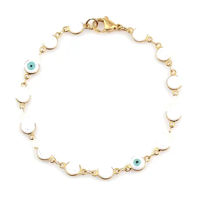 Bracciale Malocchio a Catena, Acciaio Inossidabile 316L