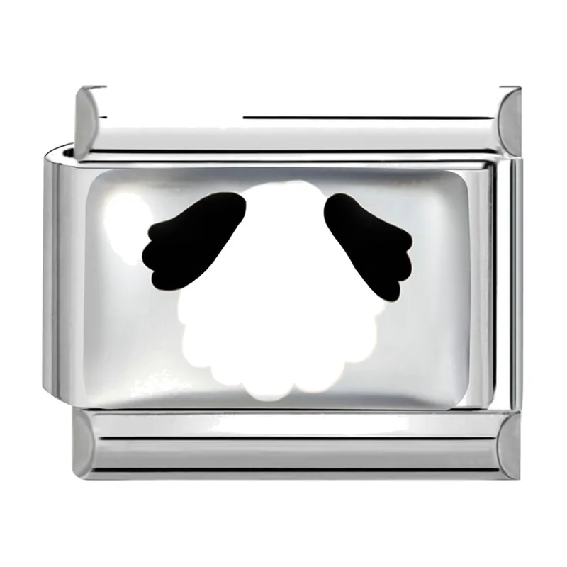 Herren Gliederkette mit Hunde-Motiv, Edelstahl 316L