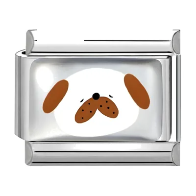 Modular Link Bracelet with Dog Motif, 316L Stainless Steel