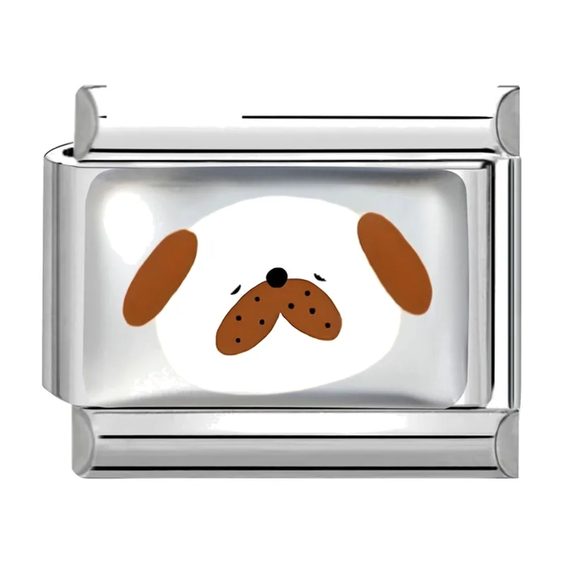 Pulsera de Eslabones con Motivo de Perro, Acero Inoxidable 316L