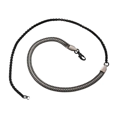 Bracciale a Maglie Cubane in Acciaio Inossidabile 316L
