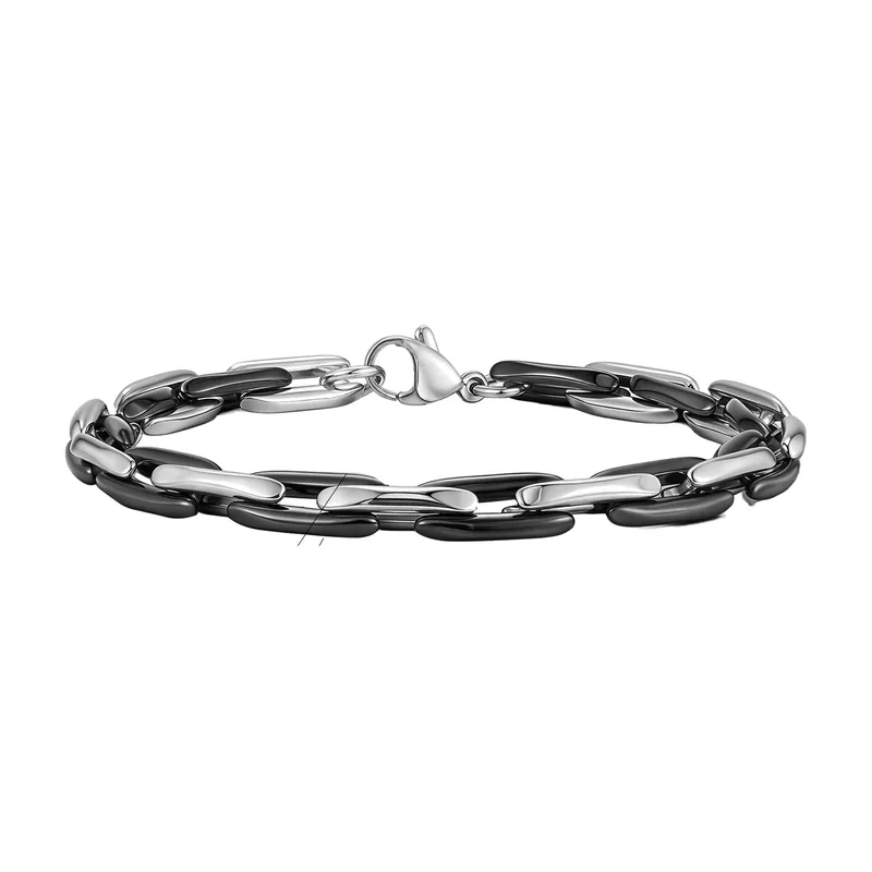 Herren Panzerkette im Two-Tone-Design, Edelstahl
