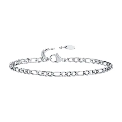 Figaro Link Chain Bracelet, 316L Stainless Steel