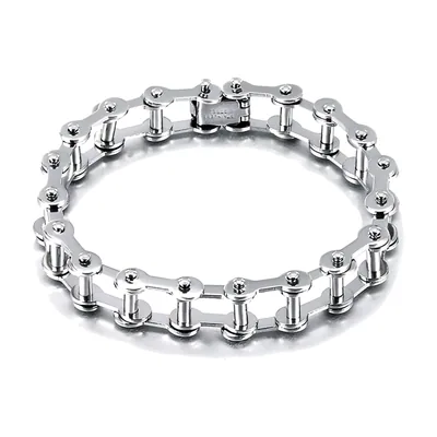 Biker Chain Bracelet, 316L Stainless Steel