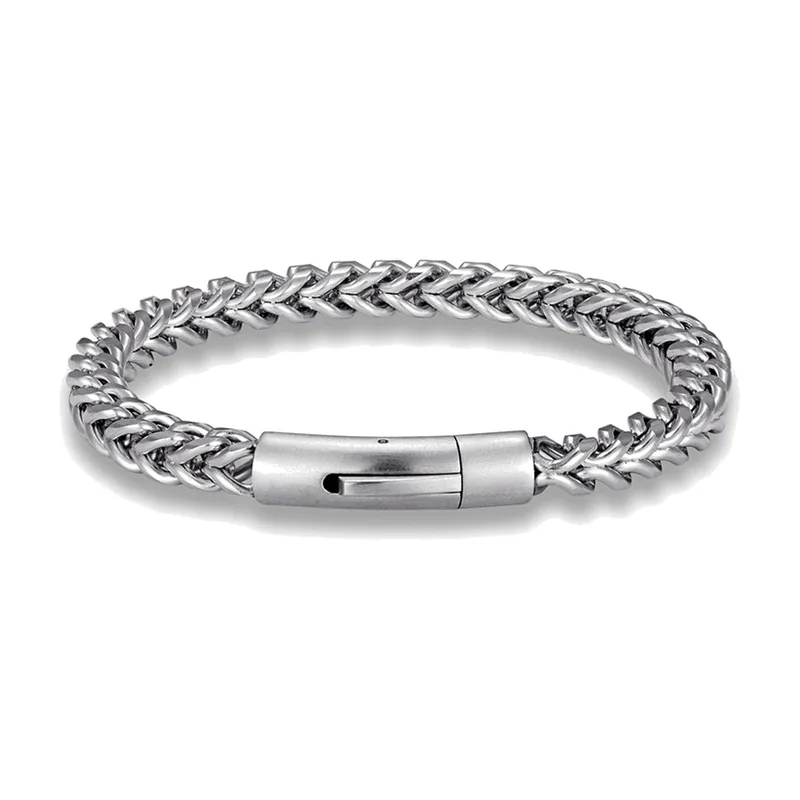 Franco Gliederkette Armband, 316L Edelstahl