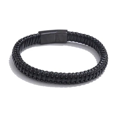 Bracelet en Corde Tressée avec Fermoir Magnétique, Acier Inoxydable