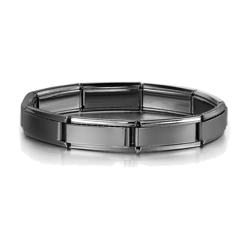 Pulsera de Eslabones Planos, Acero Inoxidable 316L