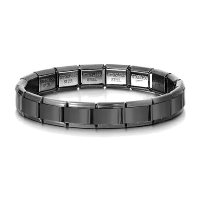 Bracciale a Maglie Geometriche, Acciaio Inossidabile 316L
