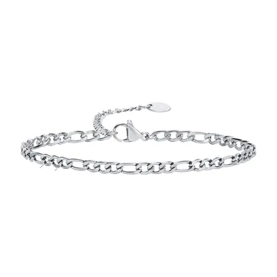 Bracciale a Maglie Gourmette, Acciaio Inossidabile 316L