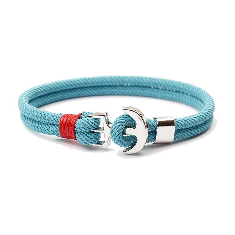 Geflochtenes Armband mit Anker-Verschluss, Edelstahl