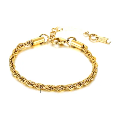 Bracciale a Corda in Acciaio Inossidabile 316L