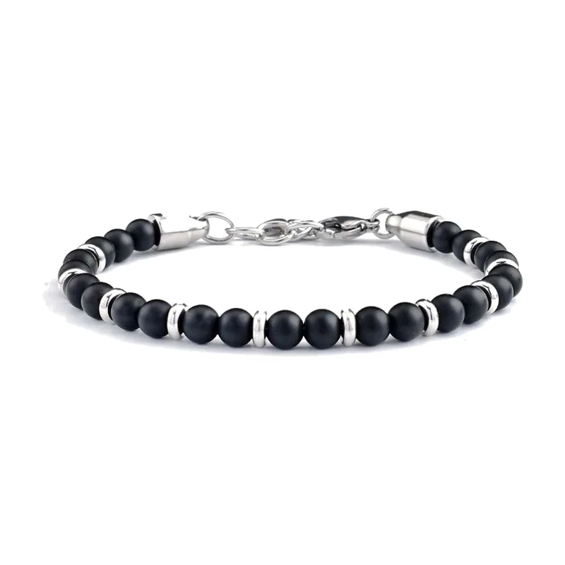 Pulsera de Ojo de Tigre y Hematita, Acero Inoxidable