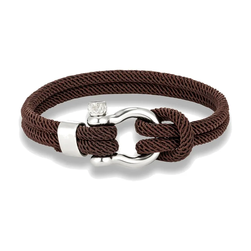Pulsera de Cuerda Náutica con Cierre de Tornillo, Acero Inoxidable 316L