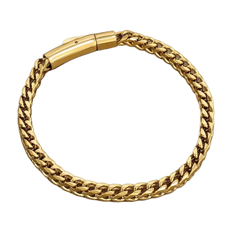 Kubanische Panzerkette Armband, 316L Edelstahl