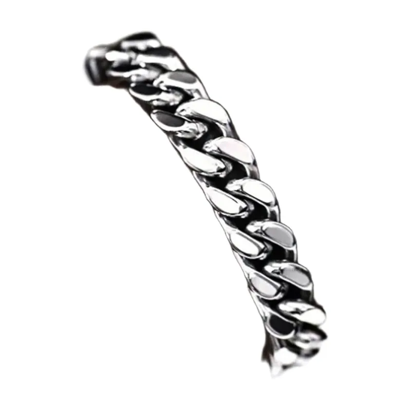 Herren Armband Cuban Link Gliederkette, Edelstahl