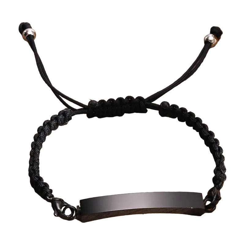 Pulsera Urna Memorial con Cordón Trenzado, Acero Inoxidable 316L