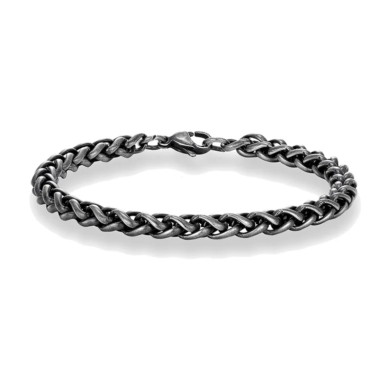 Ährenkette Armband, Antik Oxidiertes Edelstahl