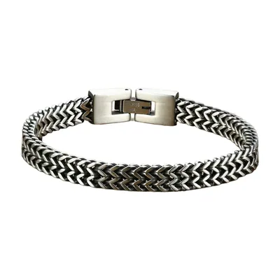 Bracelet Chaîne à Double Maillon Tressé, Acier Inoxydable 316L