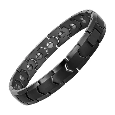 Bracciale a Maglie Magnetiche, Acciaio Inossidabile 316L