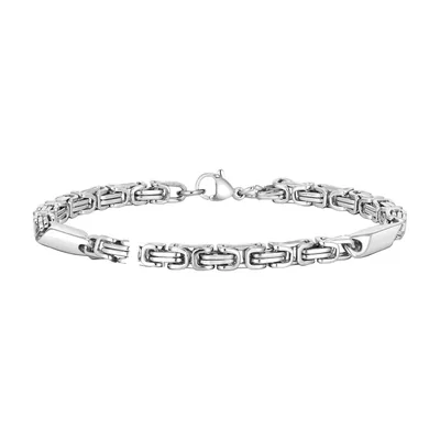 Bracciale a Maglia Bizantina, Acciaio Inossidabile