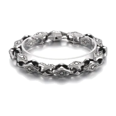 Bracelet à motif flèche, acier inoxydable 316L