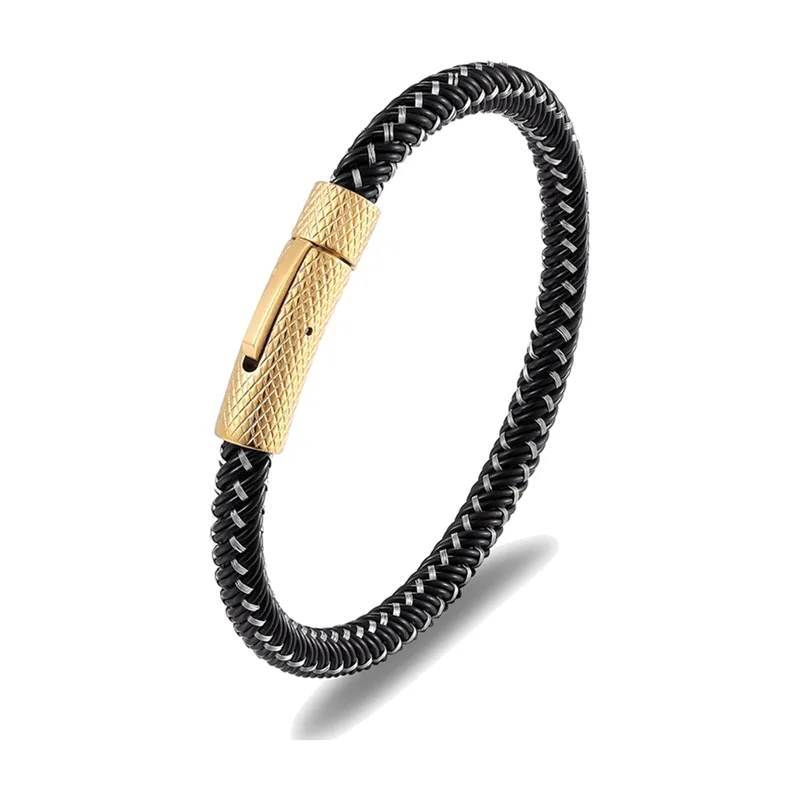 Pulsera de Cuerda Trenzada con Cierre Magnético, Acero Inoxidable