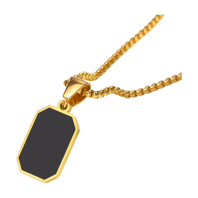 Dog Tag Anhänger mit Boxkette, Edelstahl