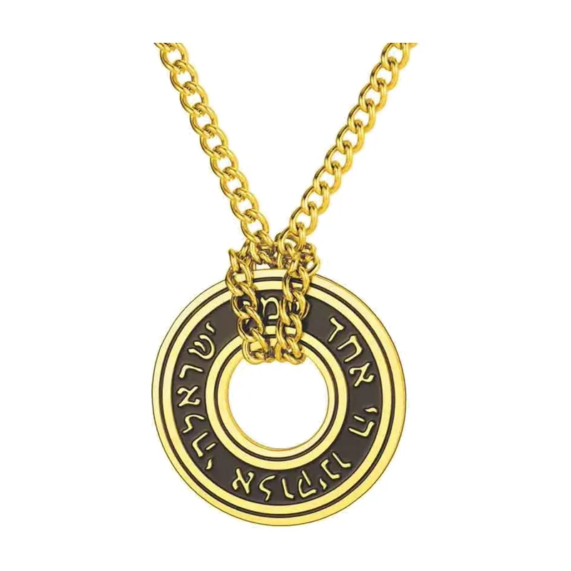 Collier Pendentif Runes Nordiques et Chaîne, Acier Inoxydable