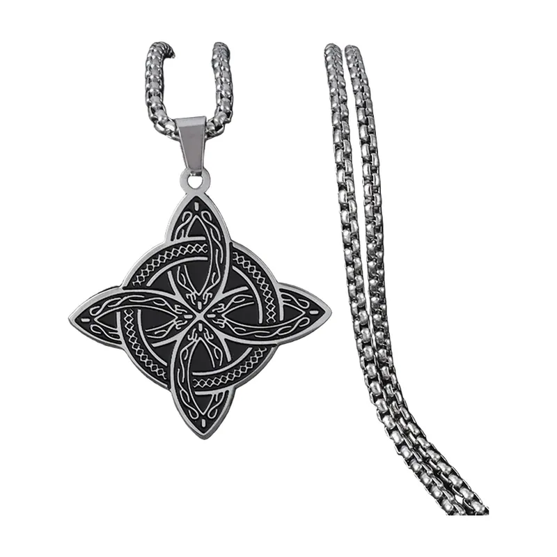 Collana con Pendente Nodo Celtico, Acciaio Inox 316L