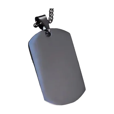 Doppelte Dog Tag Kette mit Kugelkette, Edelstahl