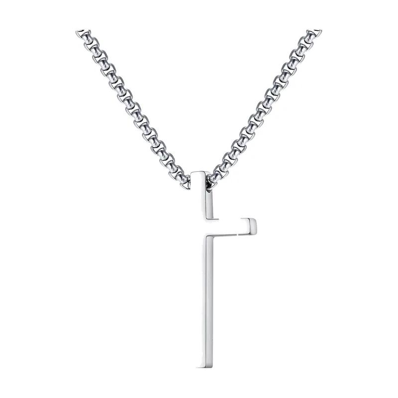 Collier Pendentif Croix avec Chaîne, Acier Inoxydable 316L