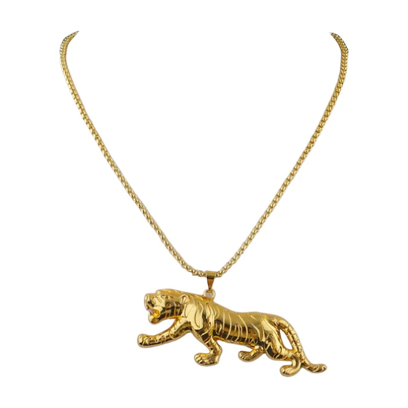 Tiger Anhänger mit Panzerkette, Edelstahl