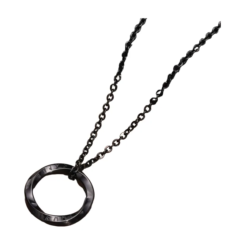 Collier Pendentif Mobius Circulaire, Acier Inoxydable 316L