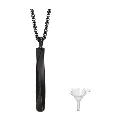 Collana con Pendente Urna Mobius Bar, Acciaio Inossidabile