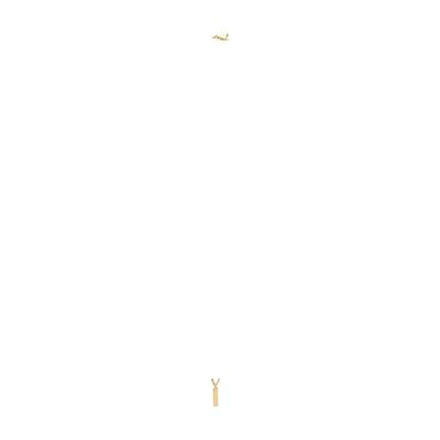 Minimalistischer quadratischer Stab-Anhänger, Edelstahl