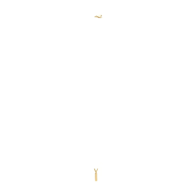 Minimalistischer quadratischer Stab-Anhänger, Edelstahl