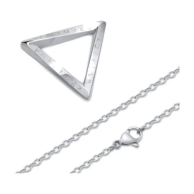 Valknut Dreieck Anhänger mit Kette, 316L Edelstahl