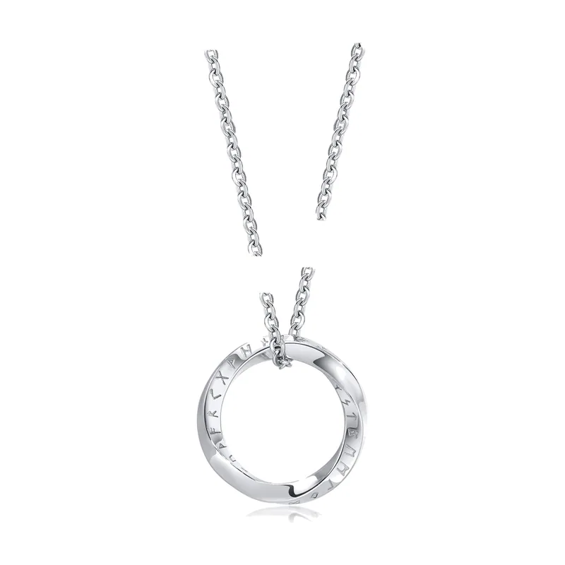 Valknut Dreieck-Anhänger Kette für Herren, 316L Edelstahl
