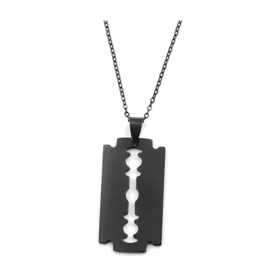 Pendentif Lame de Rasoir avec Chaîne, Acier Inoxydable
