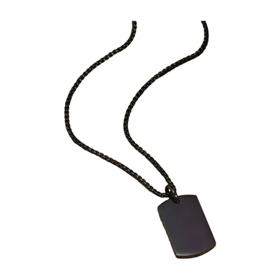 Dog Tag Anhänger mit Kugelkette, Edelstahl