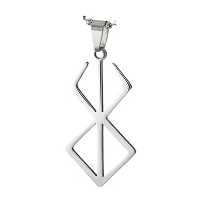 Berserk Sword Symbol Pendant with Ball Chain, Stainless Steel