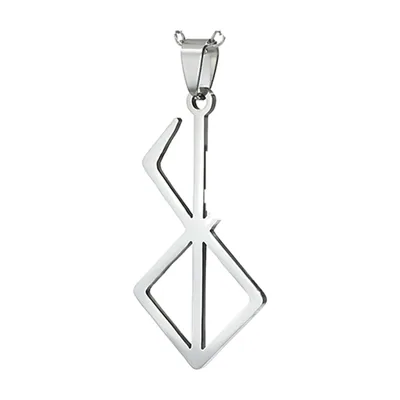 Viking Sword Symbol Pendant with Cable Chain, Stainless Steel