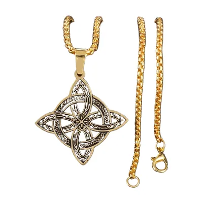 Colgante de Nudo Celta Triquetra, Acero Inoxidable 316L