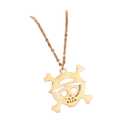 Totenkopf-Anhänger mit Ankerkette, Edelstahl