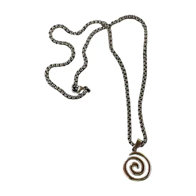 Spiral-Sonne Anhänger mit Kette, 316L Edelstahl