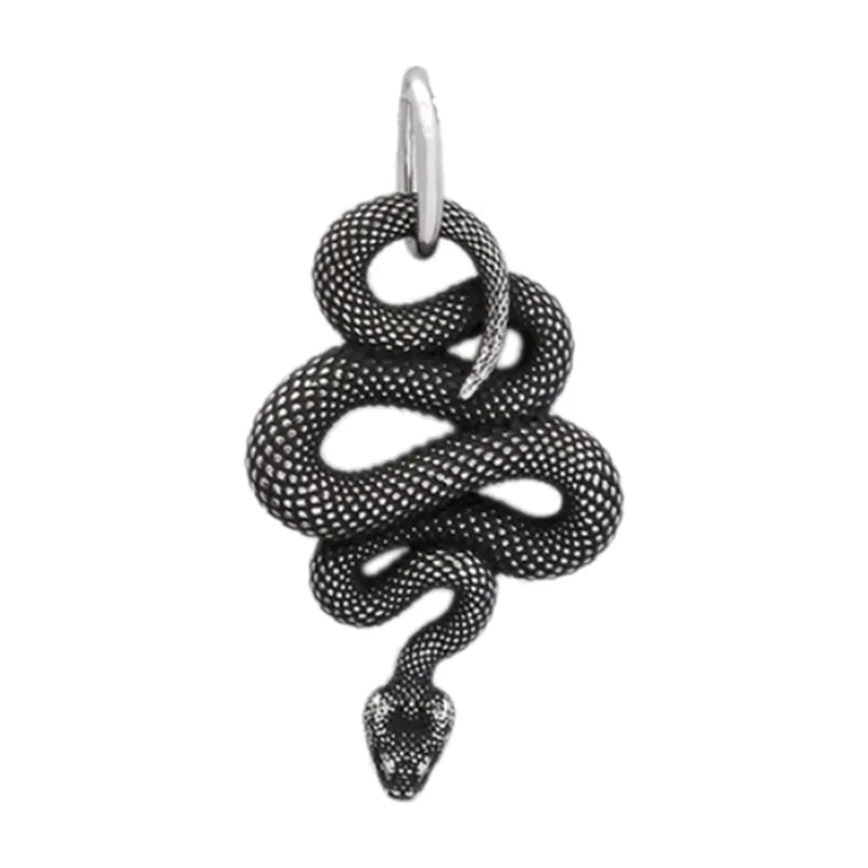 Schlangen-Anhänger mit passender Kette, Edelstahl