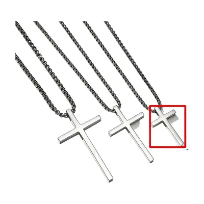 Collier avec Pendentif Croix, Acier Inoxydable 316L