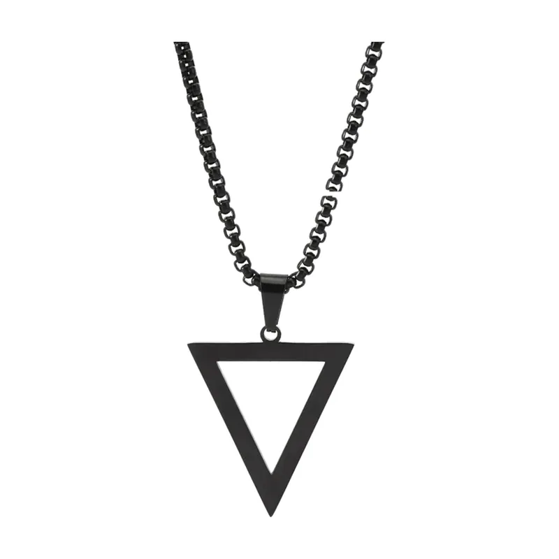 Collier Pendentif Triangle Ajouré, Acier Inoxydable 316L